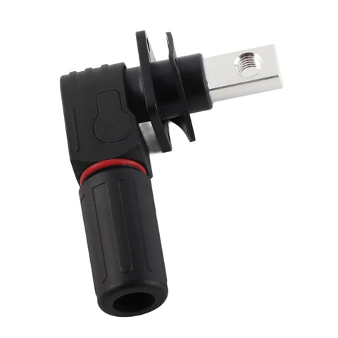 Solid Snag M8 Battery Connector Pair For EV Storage With Two Hundred Amp Surge Guard And Smart Reverse Polarity Lock IP67 Rated sleek angled connector.