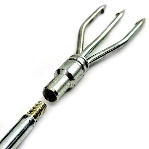 Galvanized 3 Prong Flat Trident For Spearfishing Freediving And Scuba Diving, 6mm Thread For Polespears Hawaiian Slings And Speargun Shafts
