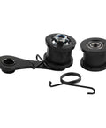Top Notch Chain Tensioner Adjuster Kit With Spring Roller Guide For Atv Dirt Bike And Motorcycle Chain Alignment Black Abs Iron Fitment, black rollers with spring