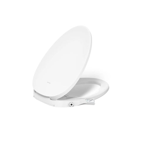 Elongated Manual Bidet Toilet Seat With Chrome Handle And Quiet Close Lid No Power Needed Easy Install With Quick Release Hinges