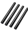 Four Pack Round Acetal Copolymer Rods Half Inch Diameter And Twelve Inch Length Black POM C Rods For Precision Machining And Non Marring Fixtures Built Tough High Strength And Wear Resistant, four black rods