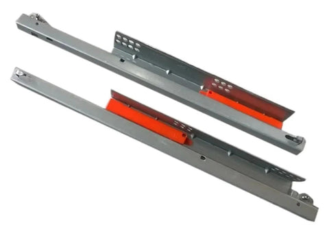 Full Extension Drawer Slides Pair With Press-To-Release Push Open Under Mount Rails, 20 Inch Long, 500MM, metal construction