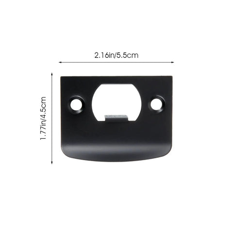 4 Pack Door Latch Backplates And Deadbolt Frame Filler Back Plate Universal Round Lip Black Restorer For Exterior Doors