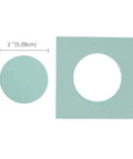 2-Inch Circle Magnetic Punch for Paper Crafting and Scrapbooking shown with 2-inch circle cutout and precise window cut example.