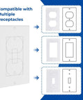 Sturdy Eva Foam Wall Gaskets Standard Switch Plates Draft Stoppers To Blast Away Cool Air Lock In Cozy Vibes Easy Pop Back Install, compatible with various receptacles.
