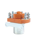 Heavy-Duty 50A DC Contactor Relay Built Tough For Electric Vehicles And Winches with metal casing and orange cover.
