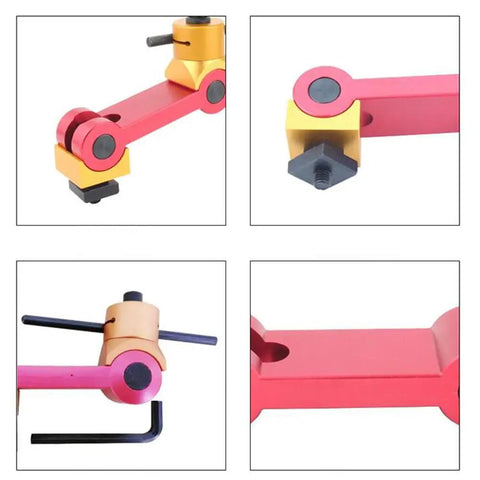 Built Tough Cnc Milling Vise Part Stop Locator Slick Adjustable Work Block For 5 Axis Tables Rock Solid Precision Table Mount Red Machining Shop Staple