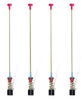 2023 Upgrade DC97-18610A Suspension Rods Kit for Samsung Washers 28.3 inch long stainless steel damper rods shown in a four-pack