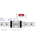 Miniature Linear Rail Slide With Bearing Steel Build For Heavy Duty Quiet Low Friction Motion Interchangeable Parts Industrial Grade Precision For Solar Gear And Other Industrial Automation Setups MGN12H dimensions drawing