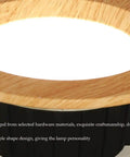 JUDYSSY 11Pack Wood Color Round Recessed Downlight retrofit LED Recessed Lighting close-up view of aluminum baffle trim design.