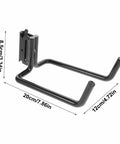 E Track Heavy Duty J Hook Hanger For Shovels And Long Handled Tools Durable Steel Tool Hanger dimensions shown