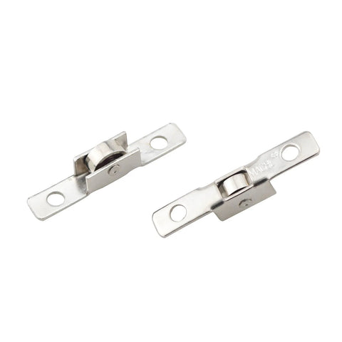 Two 12 Pieces 3/8 Inch Metal Sliding Window Rollers Universal Single Slide Wheels For Doors Cupboards Drawers DIY Projects displayed