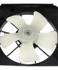 Direct Fit Cooling Fan Assembly For Honda Civic Heavy Duty Black Shroud Ultra Quiet Motor with balanced blades and sealed motor.
