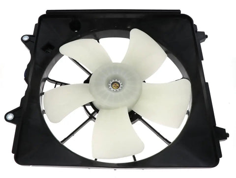 Direct Fit Cooling Fan Assembly For Honda Civic Heavy Duty Black Shroud Ultra Quiet Motor with balanced blades and sealed motor.