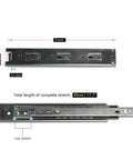 9 Inch Full Extension Ball Bearing Drawer Slides With 3 Fold Telescopic Rails For Cabinets Desks And Storage Ready To Roll