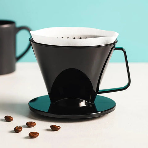 Pour Over Coffee Filter Cone, Number 1 Size, Black, BPA Free Polypropylene, Reusable Portable Brew Buddy For 1 To 2 Servings