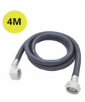 High Pressure 3/4 Inch Washing Machine Inlet Hose with Secure Nut and Washer, 4M European Water Connector, Garden Supply Pipe