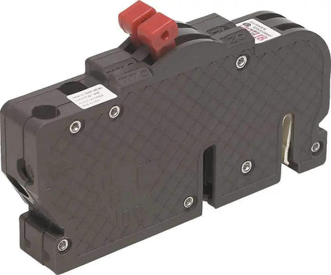 Twin 20 Amp Zinsco R3820 Replacement Breaker For Zinsco Panels Plug In 2 Pole 120 to 240 VAC Three Fourth Inch Body Gray ETL Listed