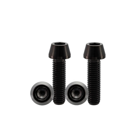 Black Titanium M4 Socket Head Cap Screws Set For Bike Stem 6Al4V Grade 5 Lightweight Bolts With Superior Strength And Corrosion Resistance