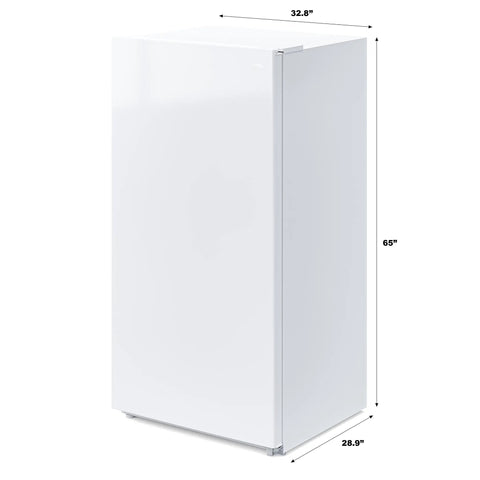 Stay Frosty With This Hella Reliable 17 Cubic Foot Upright Convertible Fridge Freezer Garage Ready Dorm Cooler side view dimensions