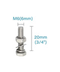 50 Pcs M6 X 20mm Stainless Steel Hex Bolts With Nuts And Washers 304 Grade Heavy Duty Fastener Kit for DIY Projects