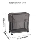 Waterproof 210D Patio Cooler Cart Cover Fits 33W X 19D X 31H For 80 Qt Rolling Coolers With Wheels Fits Most Styles UV Resistant