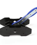 360 Degree Brake Caliper Press Tool With Two Sets Of Steel Plates And Blue Ratchet Piston Spreader For Car Disc Brakes