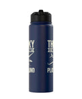 Vintage Sailplane Pilot Water Bottle For Glider Fans And Flight Training, Stainless Steel Insulated Bottle Built To Keep Drinks Cold On Towplane Launches And Ridge Soaring Sessions.