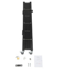 Built Like A Tank Foldable Security Gate 48 By 71 Inch Expandable Iron Frame Barrier with lock and installation parts.