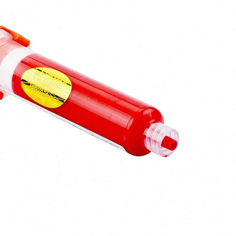 Red UV Curable Solder Mask 10cc For PCB And BGA Circuit Boards Protects Solder Paste Fluxes And Welding Fluxes Oil Includes One Syringe Push Needle