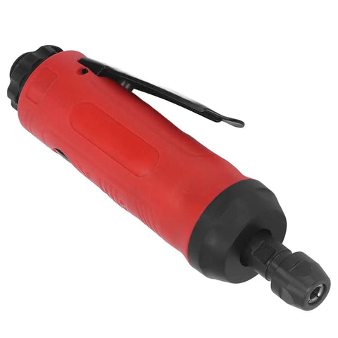 Smooth Operator 18000Rpm Air Die Grinder Pneumatic Grinding Machine With Muffler And Rock Solid Zinc Alloy Body featuring ergonomic red grip.