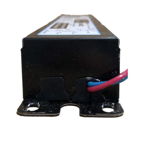 Close-up of Non-Dimming LED Driver Ballast 100W for Lighting Systems with Input 120-277V and Output 12-24V DC, black aluminum case