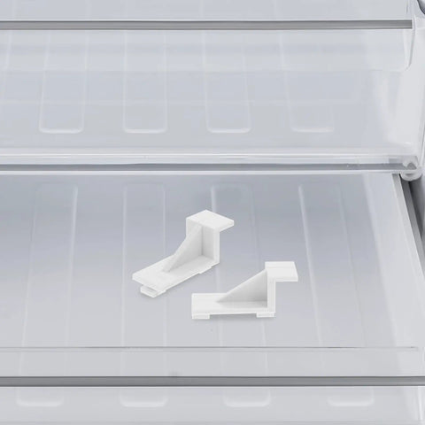 White Plastic Fridge Shelf Clips Set Of 10 For Freezers And Refrigerators, Sturdy Shelf Brackets For Home And Commercial Coolers