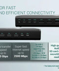 Crush Your Daily Workflow With This Rock Solid Laptop Stand And External Monitor Docking Station Featuring Ergonomic Height Adjustment And Slick Modern Design - 16 ports for efficient connectivity
