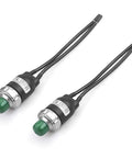 High Flow 120 To 150 PSI Air Pressure Switch For 12V And 24V Compressors One Quarter Inch NPT Auto On At 120 PSI And Off At 150 PSI Easy Install Tank Pressure Controller For Air Systems - front view of two units with green caps and wires