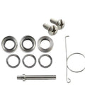 Cool Fishing Reel Handle Knob Repair Kit With Shaft And Bearings Includes Washers Screws Gasket Assembly For Freshwater Upgrades银色金属 10 Pieces Size 7 4 2 5mm, metal parts laid out