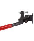 Heavy Duty Toggle Clamp Carbon Steel Workhorse With 1543 Lb Capacity And 180 Degree Bar Opening shown with a red handle.
