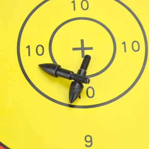 24 Pcs Archery Field Points 75 Grain Screw In Arrow Tips For Target Practice And Hunting Pro Grade Black Steel Tips on target