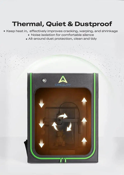 Heavy Duty 3D Printer Enclosure With Ventilation And LED Light, Fireproof And Temperature Controlled, fits most medium printers.