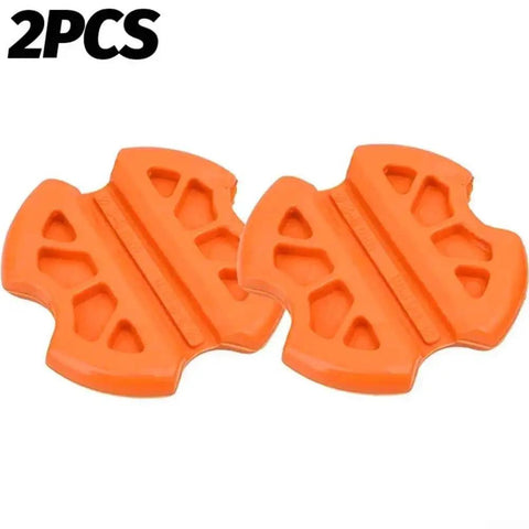 Two Pack Line Grip Set For Electrical Cable Pulling, Non Slip PVC Ergonomic Orange Handles, Fits 3-6mm Wires, 8x8mm Grips, Durable Polyoxymethylene Tooling For Quick Conduit Installations. 2pcs orange cable pulling grips