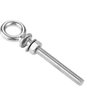 Beefy Marine Grade 316 Stainless Steel Eye Bolts Kit With Nuts And Washers, Long Lifting Eyebolts, M10x100 And M12x120, For Boats And Ships, Heavy Duty Marine Hardware, eye bolt with nut and washers