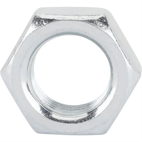 Three Quarter Inch Fine Thread Lock Nut Pack Of Six Zinc Plated Thin Profile Jam Nut For Rod Ends Heim Joints Tie Rod Ends And Linkage Components Kit Bundle, front view