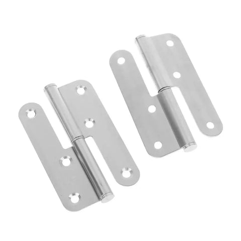 Detachable 4 Inch Stainless Steel Round Corner Hinge For Wardrobe Doors And Room Doors Two Piece Split Design Lets You Lift Off The Door
