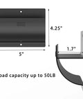 Heavy-Duty Wall Mount Ladder Hooks For Storage And Wheelbarrow Hangers For Garage Walls, dimensions 5 x 4.25 x 1.7 in, load 50 lbs