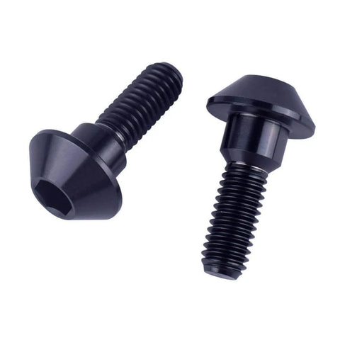 Titanium M6x20mm Allen Head Brake Disc Bolts for Suzuki GSXR and Yamaha R1 R6 YZF 6 Pack Black Finish TC4 Titanium Alloy