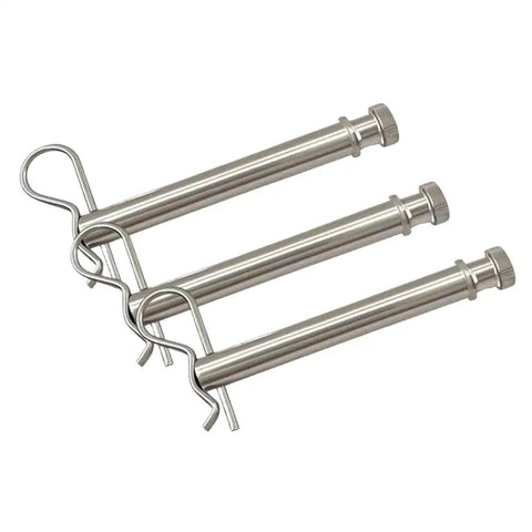 3 Pack Stainless Steel R Clip Hitch Pin Retainer Kit For TS10033B TS10048B TS35100B shown in angled view