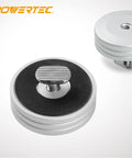 Round T Track Stop 2 Pack Pro Grade For Oval Circular And Angular Woodworking Pieces Lock In Place Clamping System in aluminum