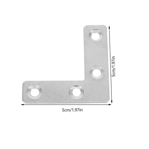 Close-up of 36 Piece Heavy Duty L Shaped Shelf Brackets Stainless Steel For Wall Mounted Shelves And Furniture Support