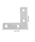 Sturdy Stainless Steel L Shaped Brackets Heavy Duty Corner Braces For Flat Surfaces DIY Furniture And Cabinet Support