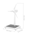 Hands On Solar Windmill Kit For Kids Easy Assembly Mini Wind Turbine showing dimensions on a white background